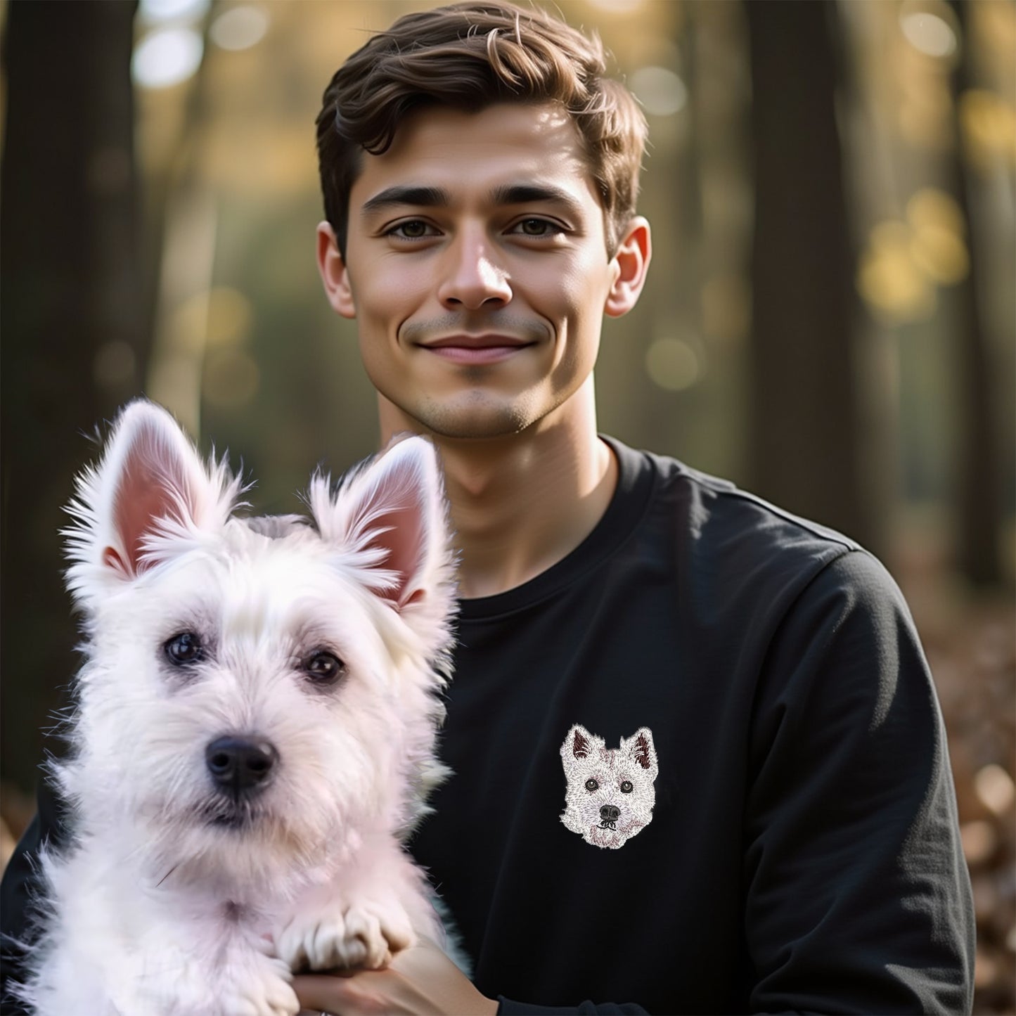 Custom Embroidered Pet Portrait Sweatshirt, Unisex, šFree Shipping! š%70 OFF! š„Limited Time Offer! š¾Buy Now, Send Pet's Photo Later!